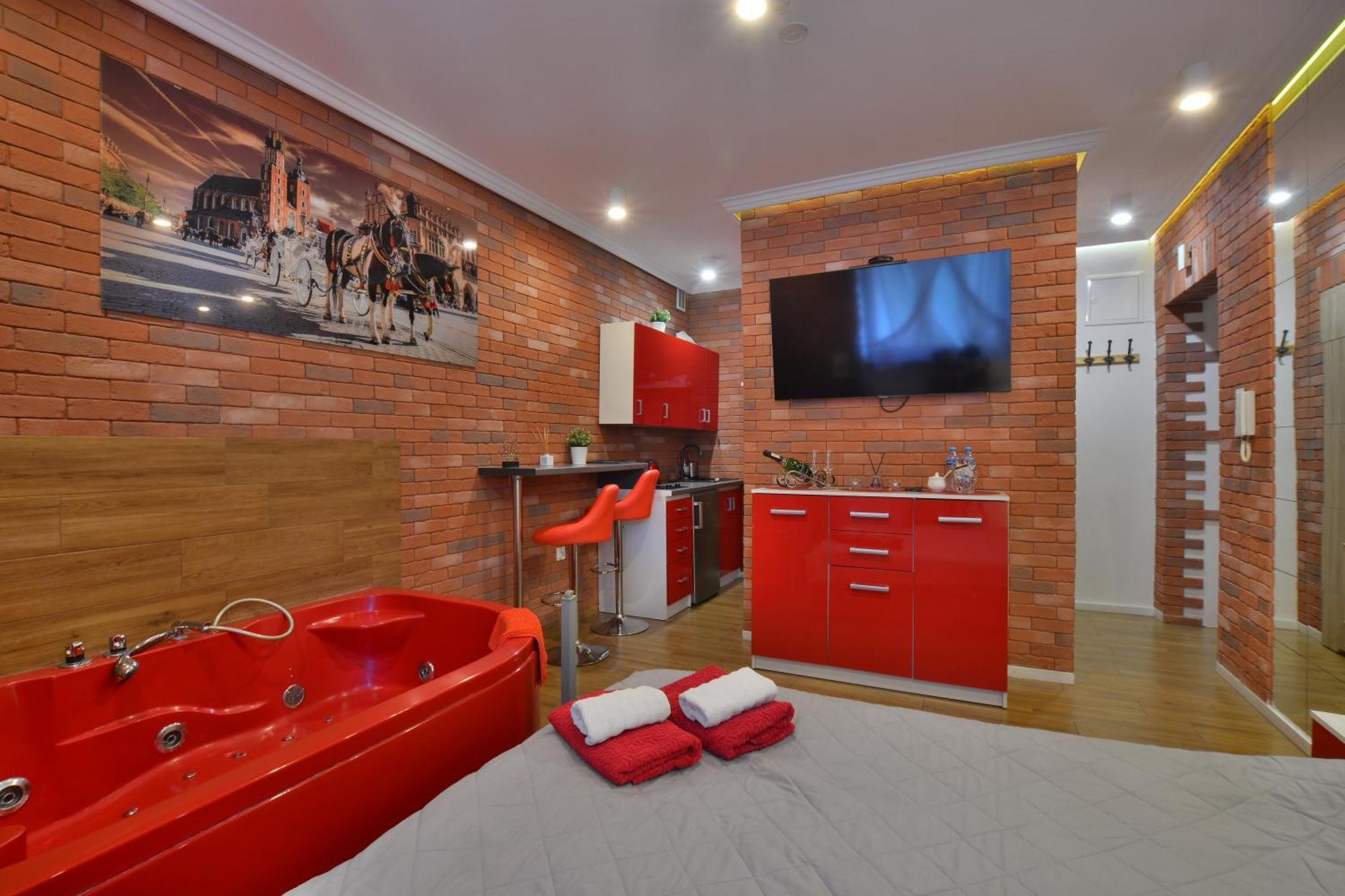 Jacuzzi Apartment Red Krakau Exterior foto